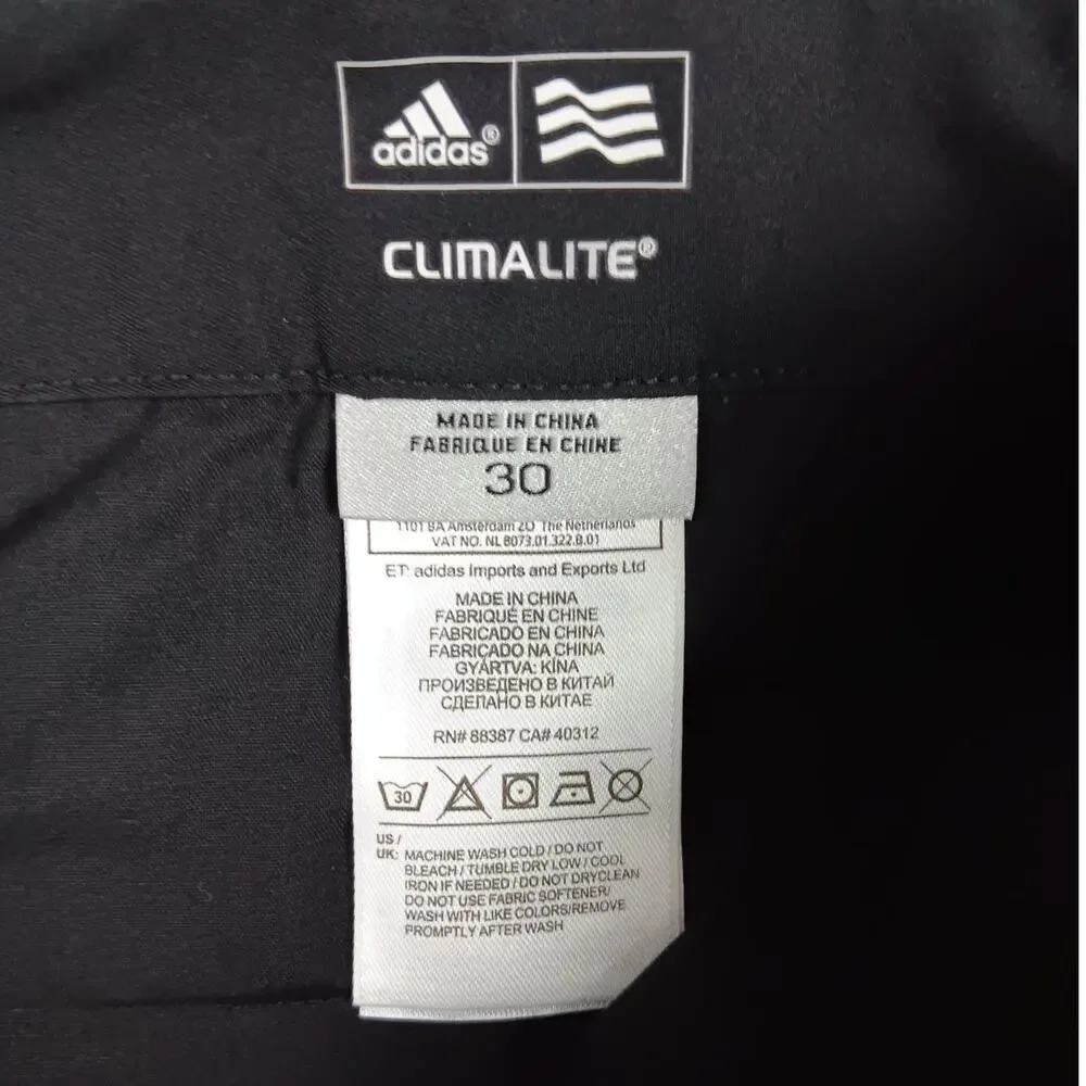 Adidas Climalite‎ Performance Stretch Shorts Mens 30X10 Black Golf Athletic